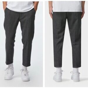 I Love Ugly Men's Wool Blend Trousers Slim Kobe Pant Cropped Straight sz Medium